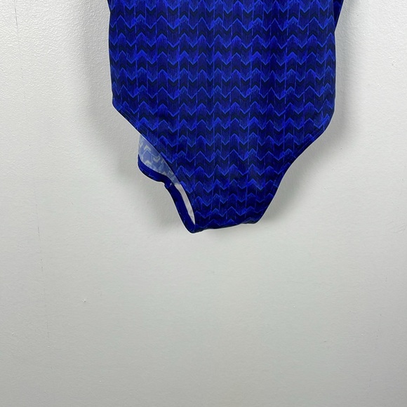 LL Bean Womens 16 Long Swimsuit UPF 50 Padded Cups Blue Beach Bathing Suit - Picture 2 of 9